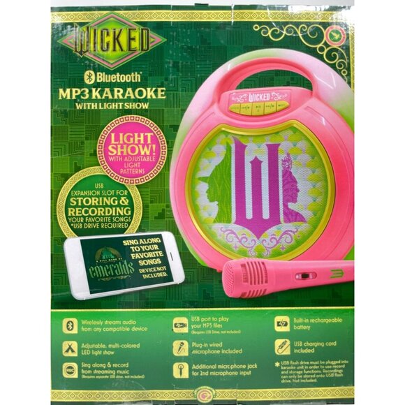 WICKED Bluetooth MP3 Karaoke Machine With Light Show - Picture 8 of 14